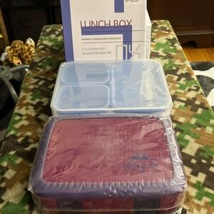 2 hard cases lunchboxes, one blue (Genteen) and one purple and pink.